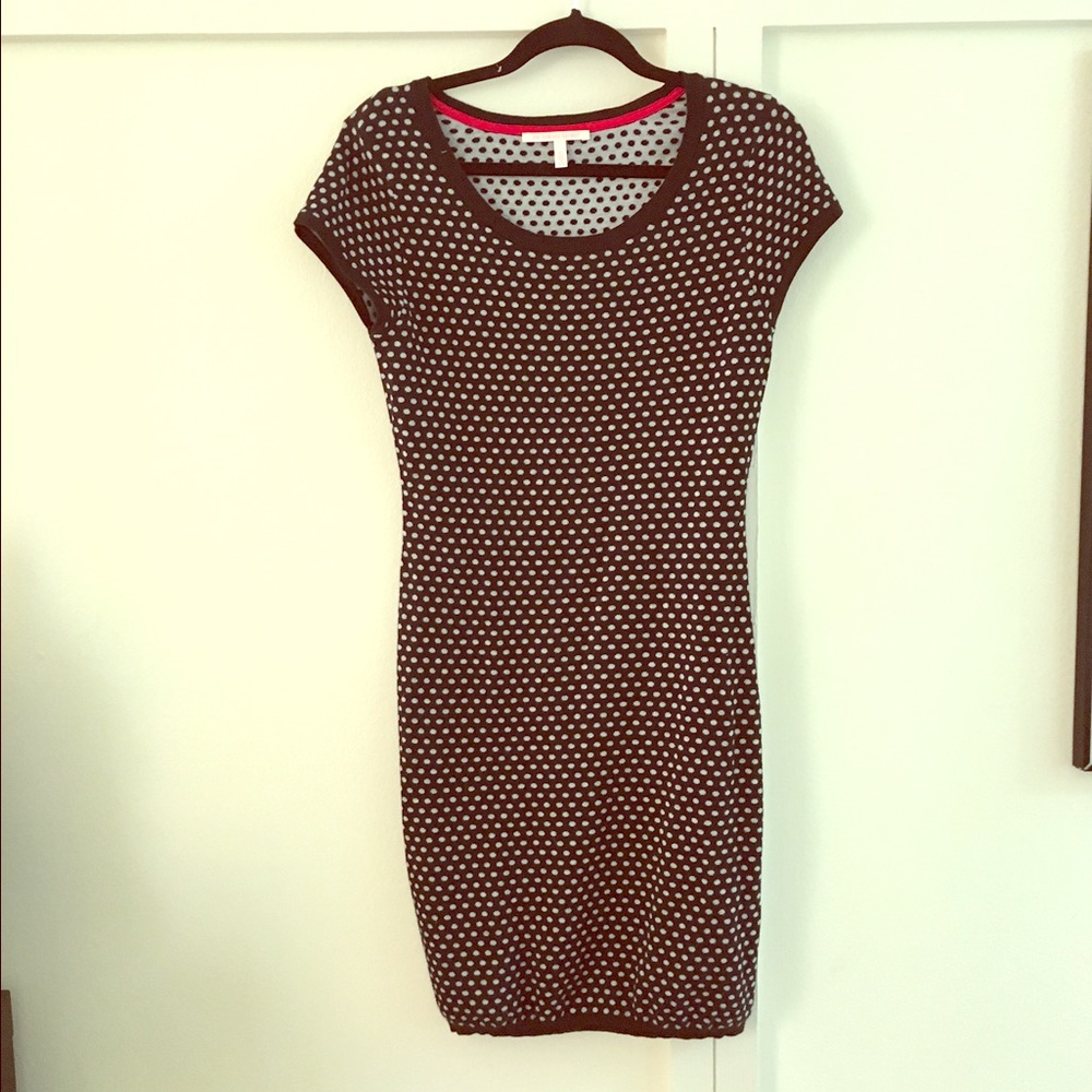 POLKA DOT SWEATER DRESS